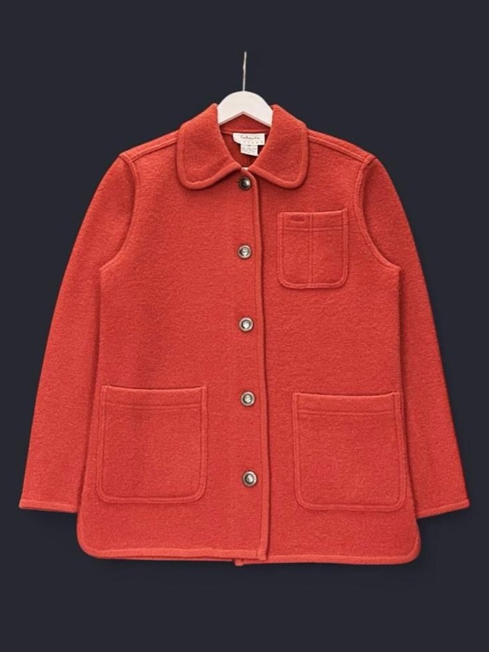 🔥 100% WOOL Talbots Petites Boiled Wool Chore Coat